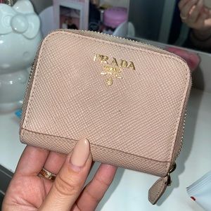 Mini Prada zip wallet